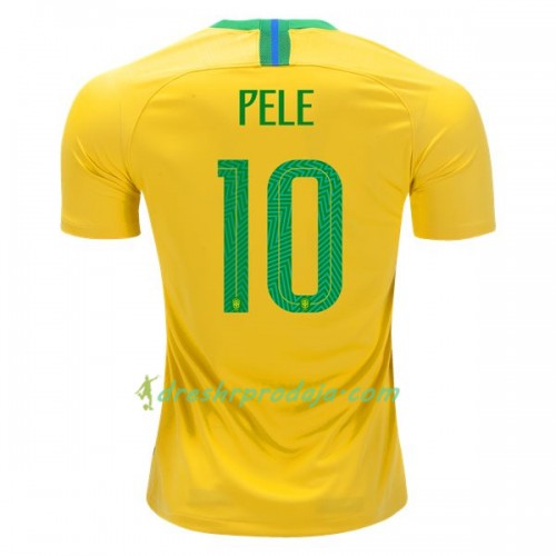 Nogometni Dresovi Brazil Pele 10 Domaći Svjetsko prvenstvo 2018 - Kratkih Rukava Nogometni Dresovi Brazil Pele 10 Domaći Svjetsko prvenstvo 2018 - Kratkih Rukava
